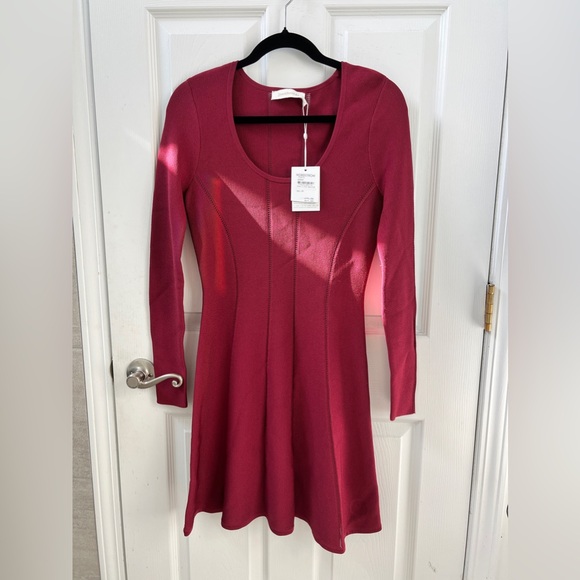 NWT ! ZIMMERMANN luminosity panelled knit dress in burgundy Zimmerman size 2 - Picture 2 of 12